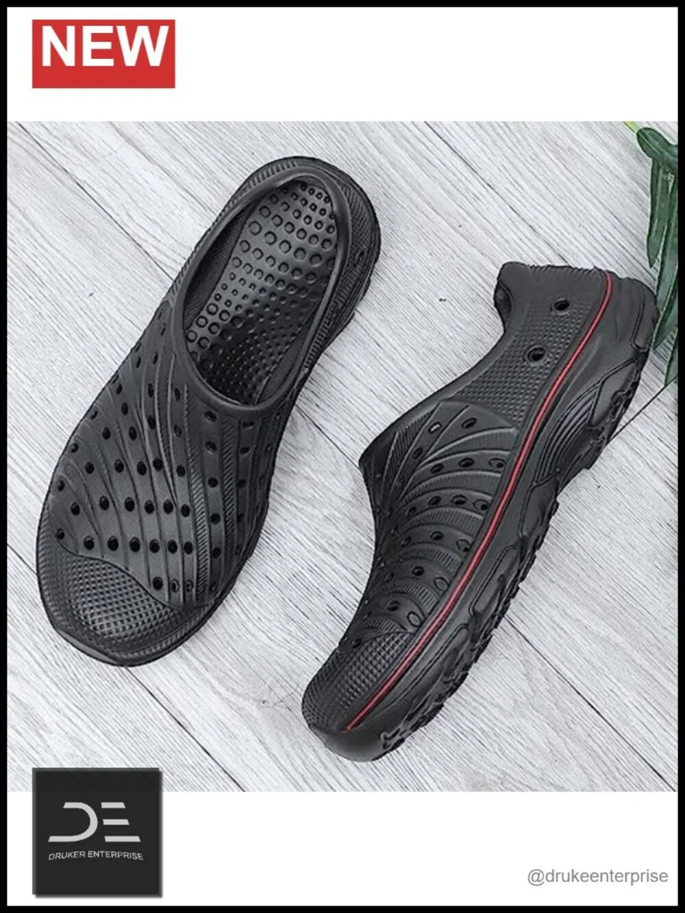 Mens Garden Clogs Shoes Outdoor Breathable Slip On Soft Rubber Sandals Beach